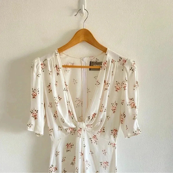 Reformation Aster Floral Dress Sz 2 - Picture 3 of 10